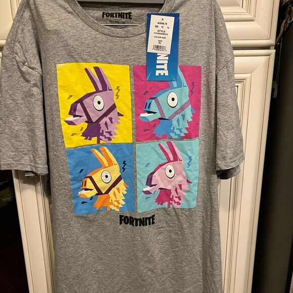 FORTNITE LLAMA XL T-SHIRT GRAY SUPPLY OR LOOT LLAMA EXTRA LARGE VIDEO GAME - Picture 4 of 8
